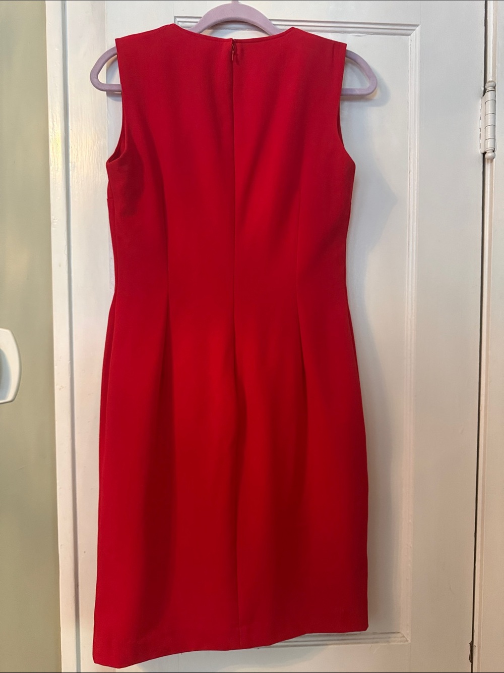 Calvin Klein Red Sleeveless Ruffle-Front Midi Dress - Picture 5 of 7